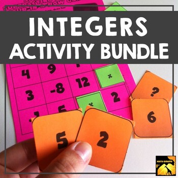 Preview of Integers Activity Bundle: Notes, Games, Practice, & Puzzles