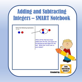 Preview of (Freebie) Integers - Add & Subtract Counters (SMART Notebook File with example)