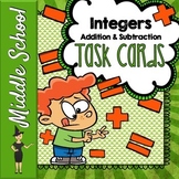 Integers - Adding & Subtracting Task Cards