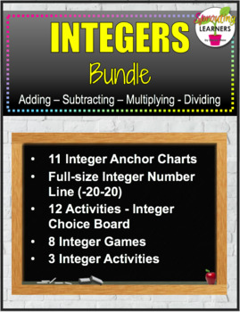 Preview of Integers BUNDLE (Anchor Charts, Games, Activities, Number Line)