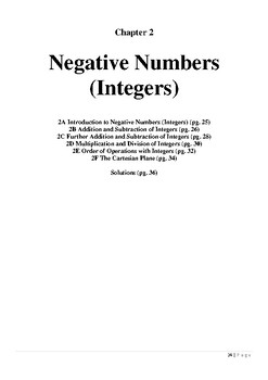 Preview of Integers Booklet