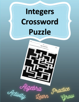 Preview of Integers Crossword Puzzle