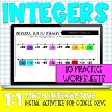 Integers Digital Practice Activity