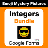Integers Emoji Mystery Pictures Bundle - Google Forms