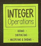 Integers- 7th Grade Math Foldable