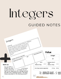 Integers Guided Notes