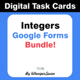 Integers - Interactive Digital Task Cards - Google Forms [Bundle]