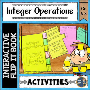 Preview of Integers Interactive Notebook Flip It Book
