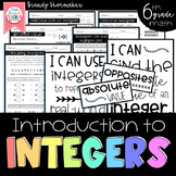 Integers Introduction Sixth Grade Math