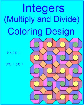 Preview of Integers - Multiply and Divide Coloring Activity