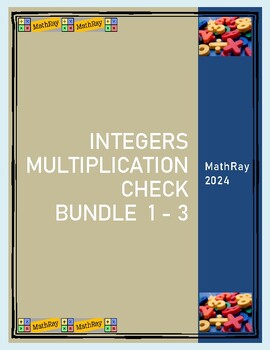 Preview of Integers Multiplication Check Bundle 1 - 3