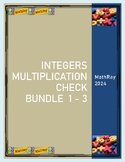 Integers Multiplication Check Bundle 1 - 3