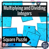 Integers Multiplication and Division Square Puzzle