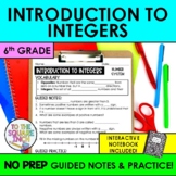 Integers Notes & Practice | Introduction to Integers for 6