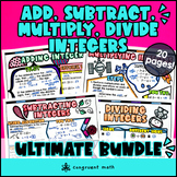 Integers Operations Guided Notes & Doodles BUNDLE | Add Su