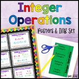 Integers Operations Posters and Interactive Notebook INB S