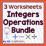Integers Operations Worksheets Bundle