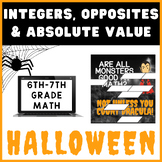Integers Opposite Absolute Value | Halloween Math Mystery 