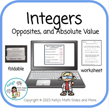 Integers Opposites And Absolute Value By Kelly S Math Slides And More