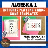 Integers Playing Card Game Templates