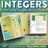 Integers (Positive & Negative Numbers): Lesson Plan Unit