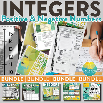 Preview of Integers - Positive & Negative Numbers: UNIT BUNDLE