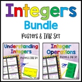 Integers Posters and Interactive Notebook INB Set BUNDLE A