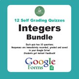 Integers Quiz Bundle (Google Forms)