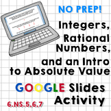 Integers, Rational Numbers, Intro to Absolute Value Google Slides Activity