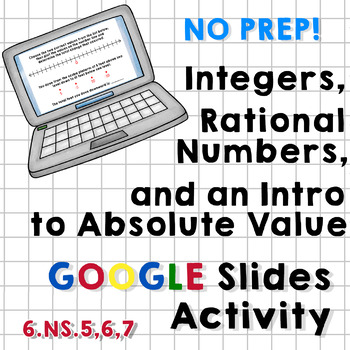 Preview of Integers, Rational Numbers, Intro to Absolute Value Google Slides Activity