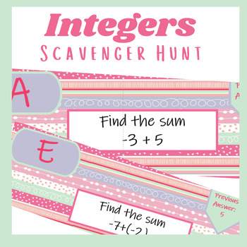 Preview of Integers Scavenger Hunt