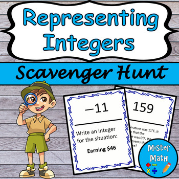 Preview of Integers Scavenger Hunt