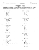 Integers Test