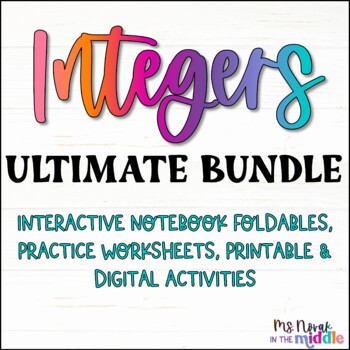 Preview of Integers Ultimate Bundle Notes, Activities, and More
