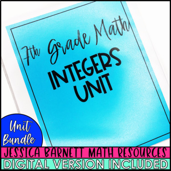 Preview of Integers Unit Bundle Worksheets Activities Guided Notes Homework