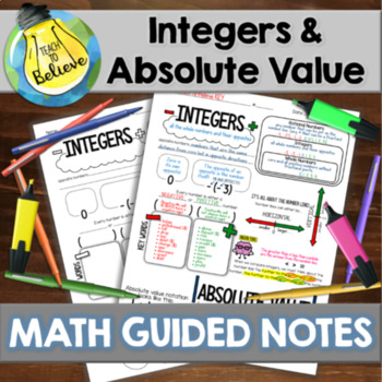 Preview of Integers and Absolute Value