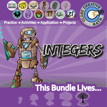 Preview of Integers & Operations Unit Bundle - Pre-Algebra - Distance Learning Compatible