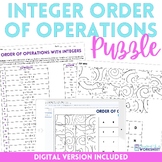 Order of Operations with Integers Math Puzzle