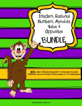 Preview of Integers and Rational Numbers BUNDLE (6th-8th Grade)