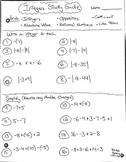 Integers and Rational Numbers Mid-Unit Study Guide (Additi