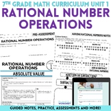 Integers and Rational Numbers Unit : 7th Grade Math Curriculum