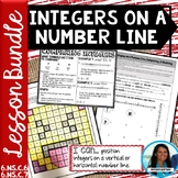 Integers on a Number Line Bundle Activities Guided Notes Homework