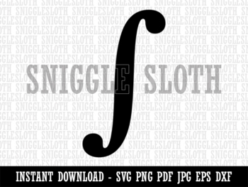 Preview of Integral Math Symbol Clipart Digital Download SVG EPS PNG PDF AI DXF JPG