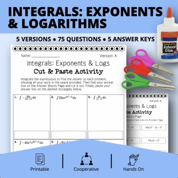 integrals logs exponents calculus