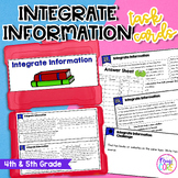 Integrate Information from Multiple Texts Task Cards 4th 5