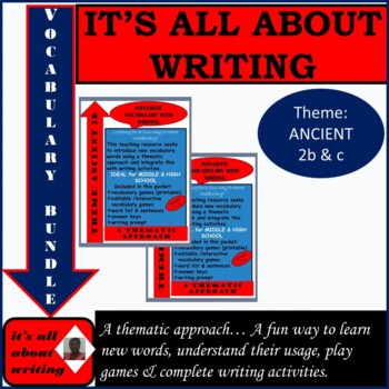 Preview of Integrate Thematic Vocabulary in Writing BUNDLE - Theme: ANCIENT (b&c)