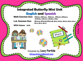 Preview of Integrated Butterfly MiniUnit-Math-LA-Science-Bilingual Stars Mrs.Partida