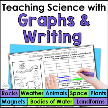 Preview of Teaching Science with Graphing & Writing - Space, Animals, Plants, More