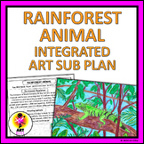 Integrated Elementary Art Sub Plan Lesson - Rainforest Ani