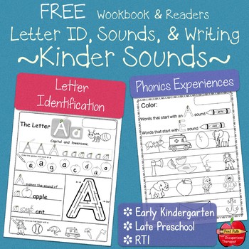 Preview of FREE Integrated Letter ID, Phonics, Reading, Handwriting:  Daily Work & Reader